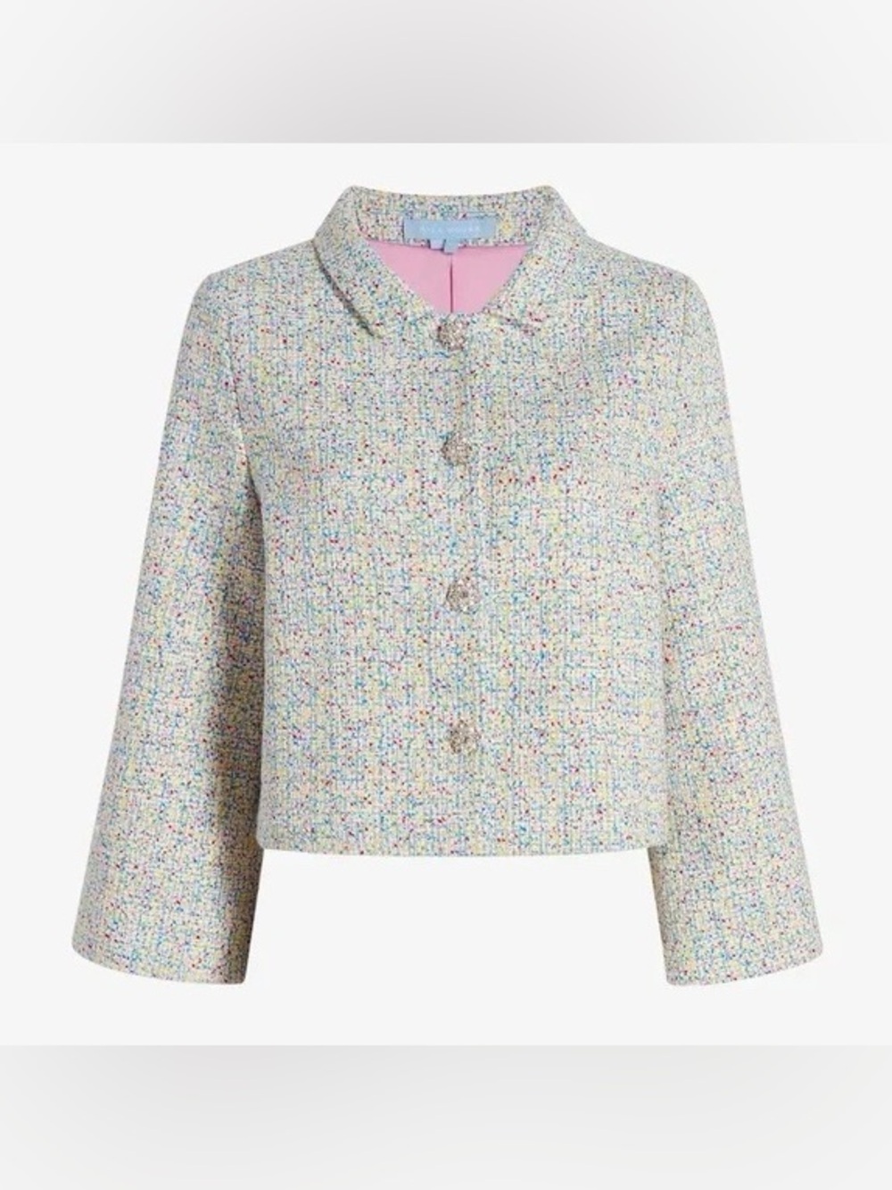 Hill House Bea Jacket in Rainbow Tweed